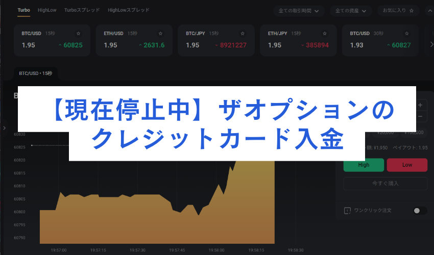 【現在停止中】ザオプションのクレジットカード入金について