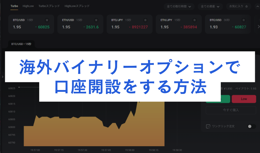【初心者ガイド】海外バイナリーオプション業者で口座を開設する方法