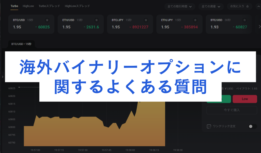 【Q&A】海外バイナリーオプションに関するよくある質問